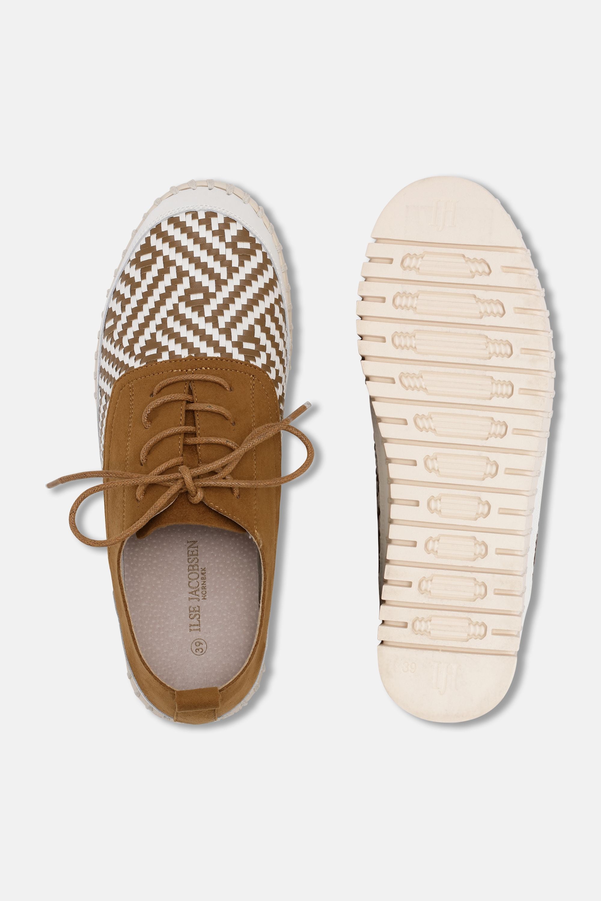 Tulip Skor Med Snörning - Cashew